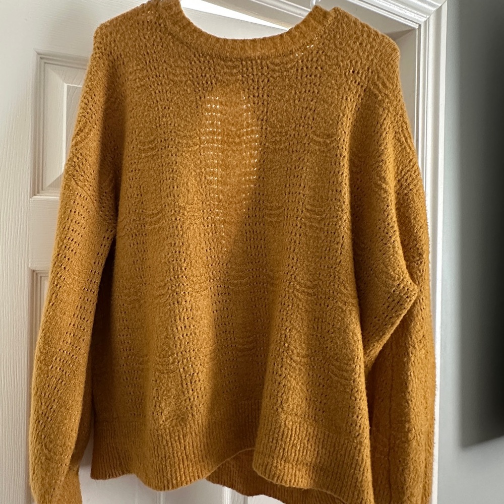 Cozy Mustard Knit Sweater